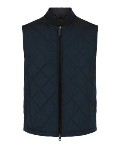 Brioni Mens Silk-Blend Quilted Vest