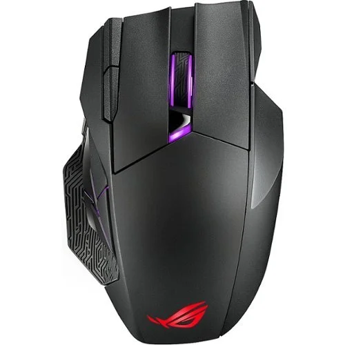 ASUS - ROG Spatha X Wireless Optical Gaming Mouse with 12 Programmable Buttons and Magnetic Charging Stand - Wireless - Black