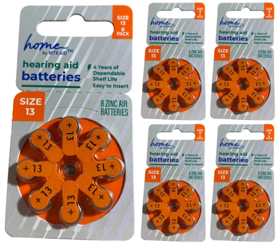 40-Pack FACTORY FRESH Hearing Aid Batteries SIZE 13 - Expire 5/2027 12z