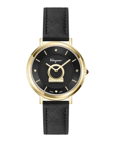Ferragamo Womens  Gold 36mm Strap Fashion Watch