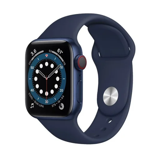 Apple Watch Series 6 44mm Blue Case Navy Band GPS+ WIFI + LTE UNLOCKED - Good
