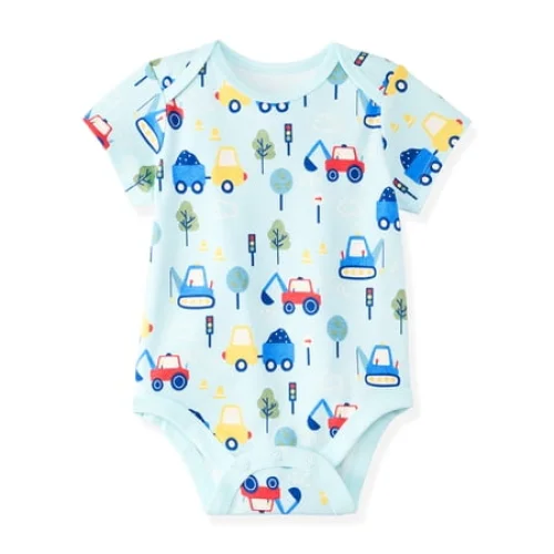 Garanimals Newborn Baby Boy, Girl & Unisex Cotton Short Sleeve Bodysuits, Sizes 0&ndash;24 Months, Single & 4-Pack
