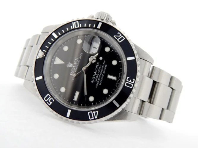 Rolex Submariner Mens Stainless Steel Watch Date Sub Black Dial Bezel SEL 16610