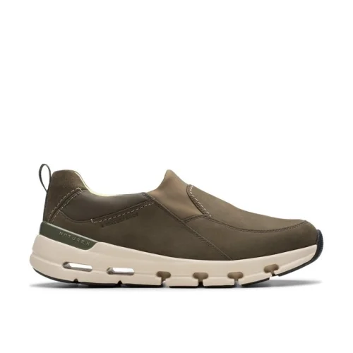Clarks Womens NatureX SkyWP Grey Leather Active Sneakers Shoes