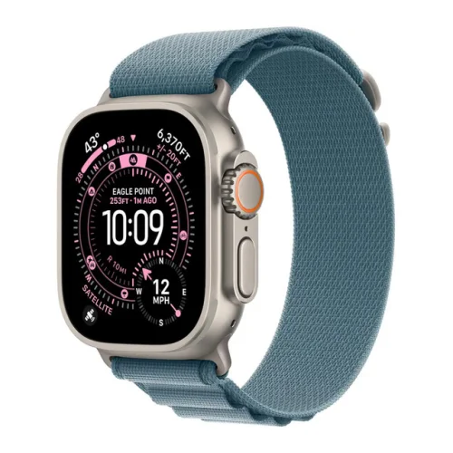Apple Watch Ultra 3 49mm LTE Natural Titanium w Light Blue Alpine Loop MEWP4LW/A