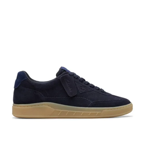Clarks Mens CraftRally Ace Blue Leather Active  Shoes