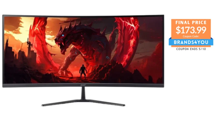 Acer Nitro ED340CUR X 34" 3440x1440 200Hz 300Nit 1ms 75x75 Curved Refurbished