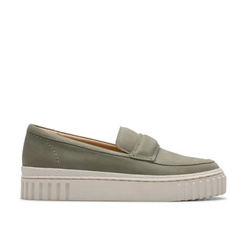 Clarks Womens Mayhill Cove Green Suede Casual  Shoes