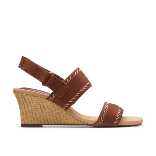 Clarks Womens Kyarra Rose Brown Leather Dress  Sandals Shoes