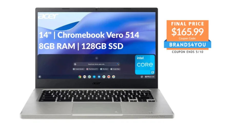 Acer Vero 514 14" i3-1215U 12th Gen 8GB 128GB SSD ChromeOS CBV514-1H-34X9 Refurb