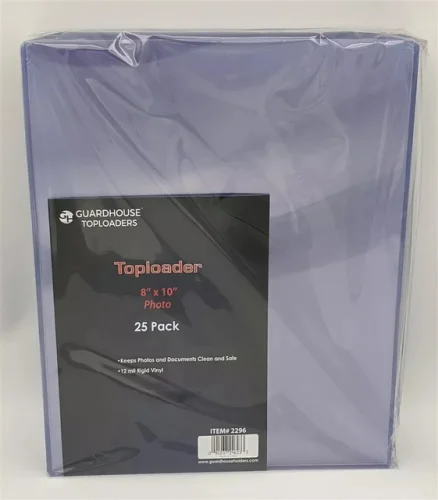 Case (250) GuardHouse 8x10 Rigid Clear Plastic Topload Holders Photo Toploaders