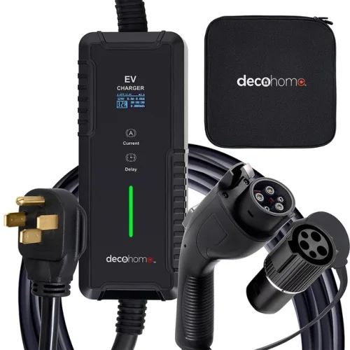Deco Home 240V 32A EV Charger; NEMA 14-50 and 5-15 Plugs; Tesla Adapter - Open B