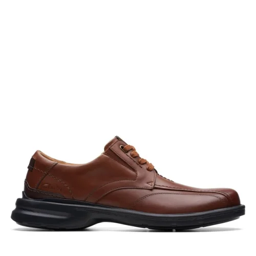 Clarks Mens Gessler Lace Brown Leather Casual,Dress Casual  Shoes
