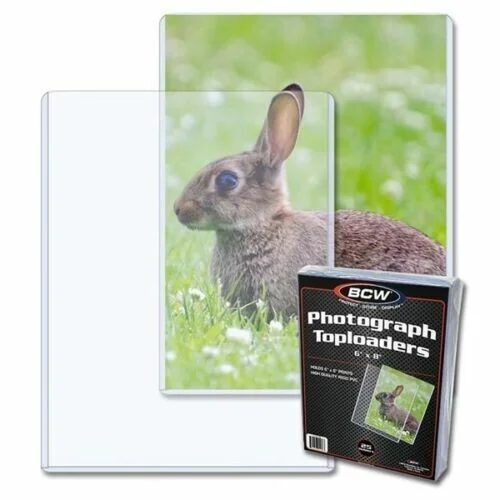 New CASE 500 Pack BCW 6x8 Rigid Hard Plastic Photo Print Topload Holders 6 x 8