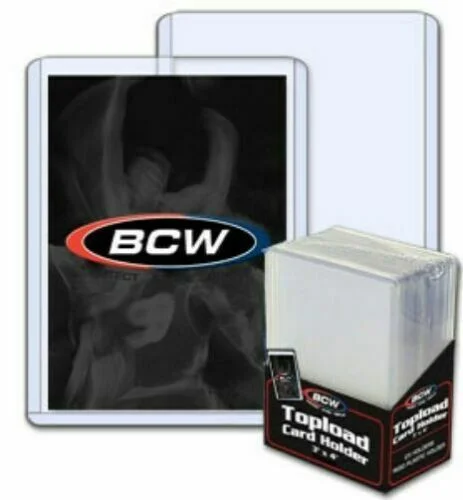 50 BCW Hard Plastic Baseball Trading Card Topload Holders 12 mil rigid protector