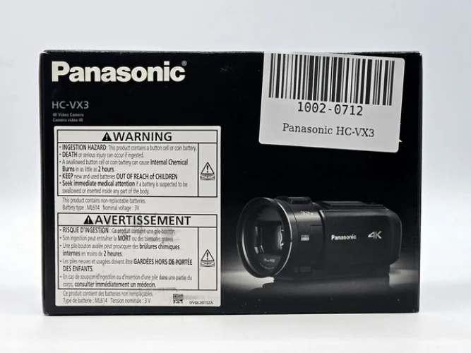 NEW Panasonic HC-VX3 UHD 4K Camcorder with 24x Zoom - 32x Intelligent Zoom