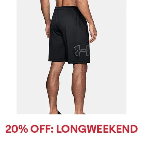 Mens Under Armour Gym UA Muscle Athletic Tech Graphic Shorts New With Tags