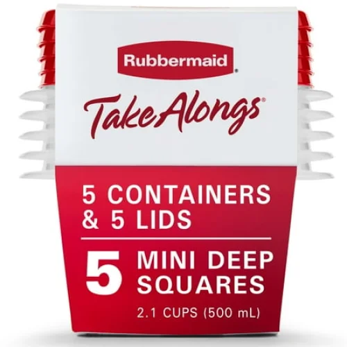 Rubbermaid 2.1 cups Clear Food Storage Container 5 pk