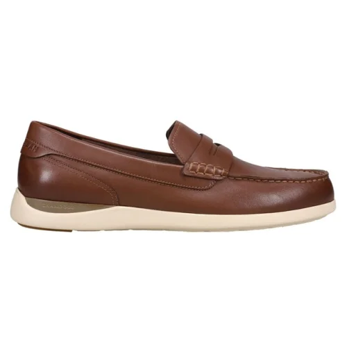 Cole Haan Grand Atlantic Penny Loafer Slip On Moc Toe Dress  Mens Brown  C33028