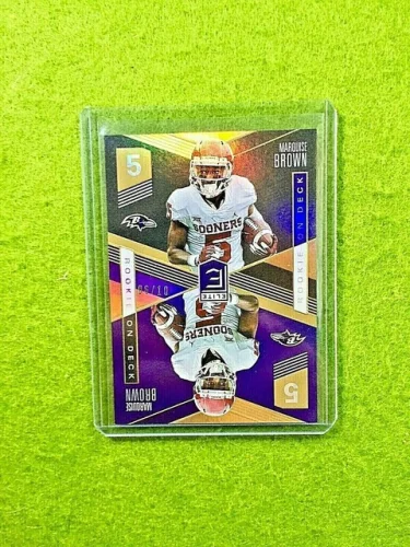 MARQUISE BROWN PRIZM ROOKIE CARD JERSEY #5 OU RC #/10 RAVENS  2019 Elite On Deck