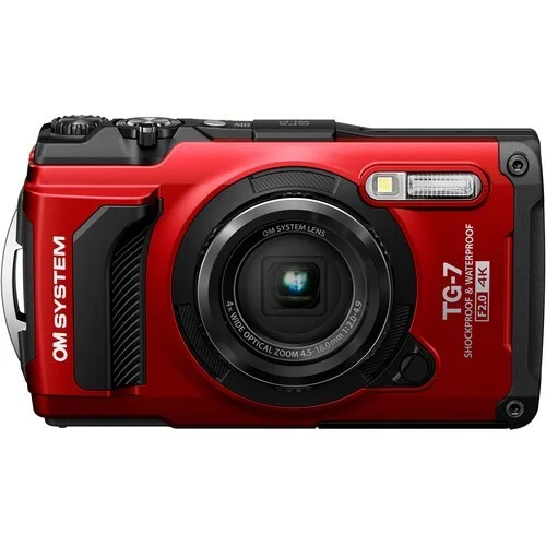 Reconditioned OM SYSTEM Tough TG-7 Waterproof Digital Camera Body- Red Edition