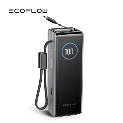 EcoFlow Rapid Power Bank 25000mAh 100W Built-in & Retractable Cables Compatible