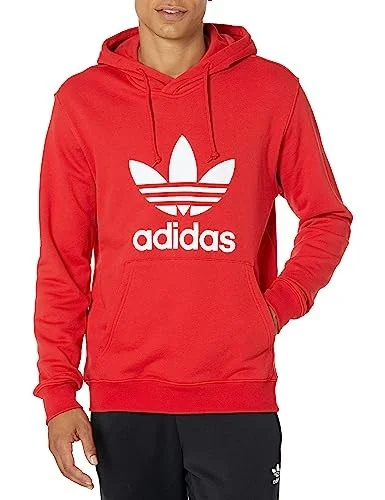 Adidas Originals Men's Classics Trefoil Hoodie Red  IM4497