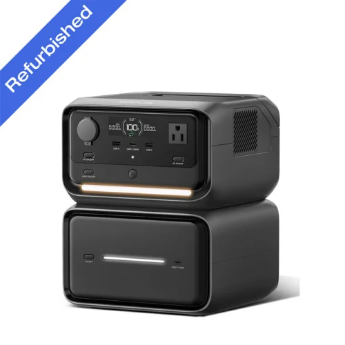 EcoFlow 858Wh  River 3 Plus Portable Power Station with EB600 Extra Battery