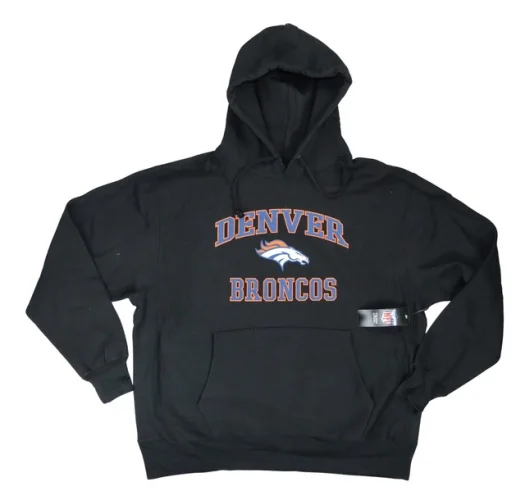 Denver Broncos Mens Big & Tall NFL Apparel Kangaroo Pocket Hoodie Sweatshirt NWT