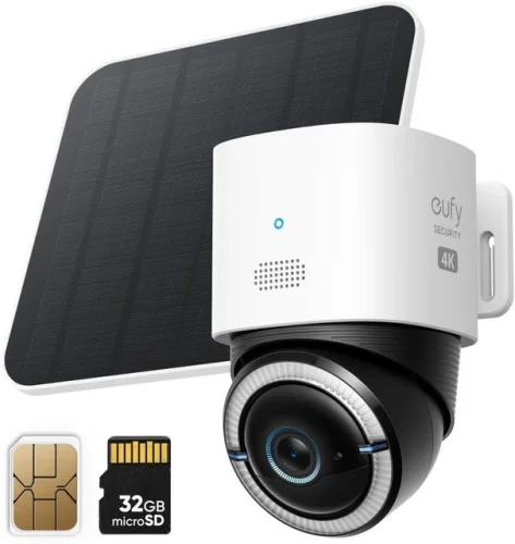 eufy Security 4G LTE Cam S330 4K Cellular Solar Wireless Security Cameras|Refurb
