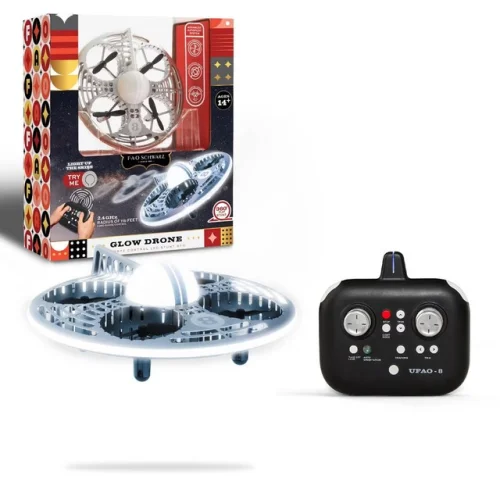 FAO Schwarz Glow Drone LED Stunt UFO Drone Lights 360&deg; Flips Gyro