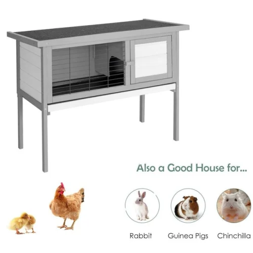 Garden 36in Elevated Rabbit Hutch Cage for Small Animal Poultry House Outdoor