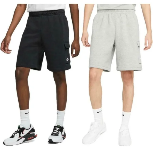 Nike Men's Cargo Shorts Sportswear Club Elastic Waist Athletic Fleece Shorts