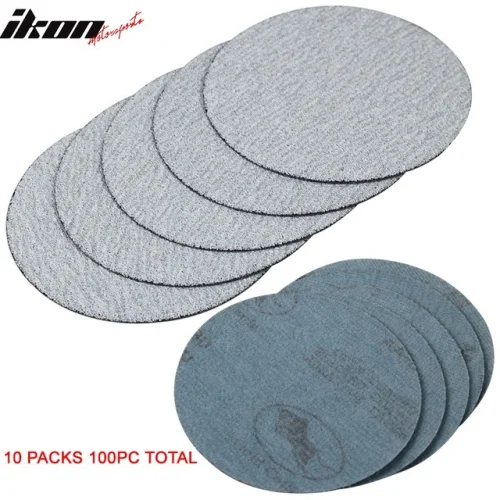 100PCS 5Inch 127mm 80 Grit Auto Sanding Disc No Hole Sandpaper Sheets Sand Paper