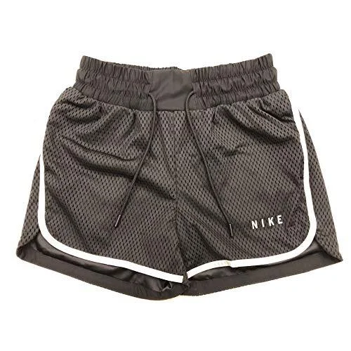 Nike Women's Mesh Tennis Shorts Black White Sz S BQ6746-010