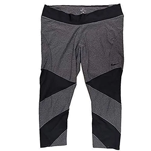 Nike Womens Plus Power Dri Fit Compression Pants Grey Black AA8288 032