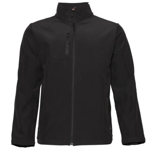 Mens Zipper Water Resistant Jacket Black Fleece Lining Zip Pockets Polyester
