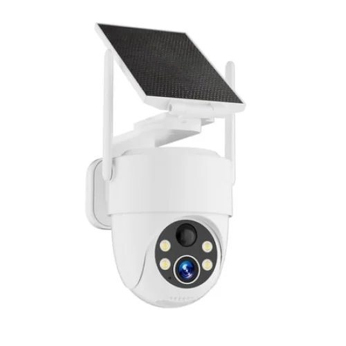 Solar Wireless Outdoor Security Camera 3MP 360 WiFi Color Night Vision PIR AI Human Detection 2-Way Audio