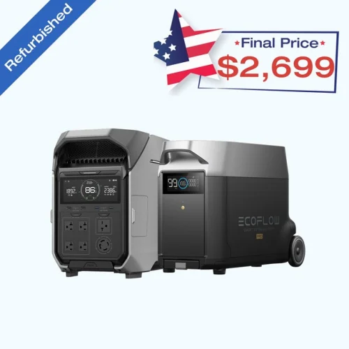 EcoFlow DELTA Pro3 7600Wh Power Station with DELTA Pro Extra Battery Refurbished