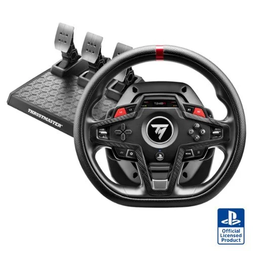 Thrustmaster - T248R Racing Wheel & Pedals &ndash; Hybrid Drive Force Feedback, Paddle Shifters for PS5, PS4, Windows - Black