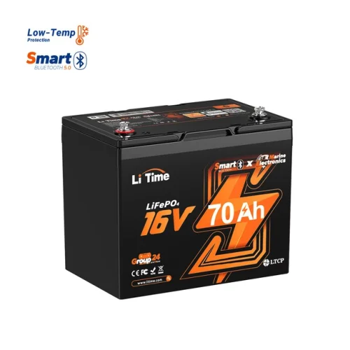 LiTime 16V 30Ah/70Ah/100Ah Smart Fish Finder Lithium Battery LiFePO4-Refurbished