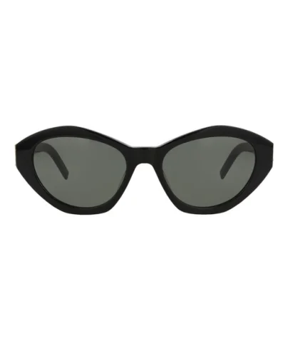 Saint Laurent Womens Cat Eye Black Black Grey Fashion Designer Eyewear