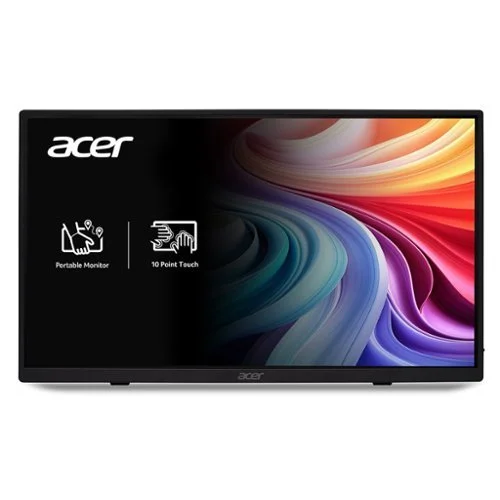 Acer - 15.6" LCD FHD 60Hz Adaptive Sync IPS Portable Touch Monitor (USB Type-C, Mini HDMI & Micro USB) - Black