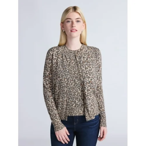 Time and Tru Women&rsquo;s Fine Gauge Cardigan Sweater, Lightweight, Size XS-XXXL