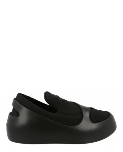 Ferragamo Mens Lunar Paneled Slip-On Sneakers