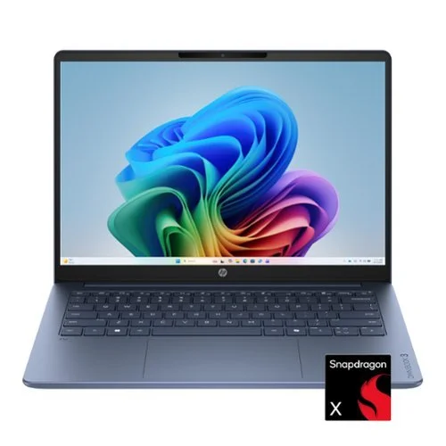HP - OmniBook 3 - 14" 2K Touchscreen Laptop - Snapdragon X - 16GB Memory - 512GB SSD - Copilot+ PC - Starlit Blue