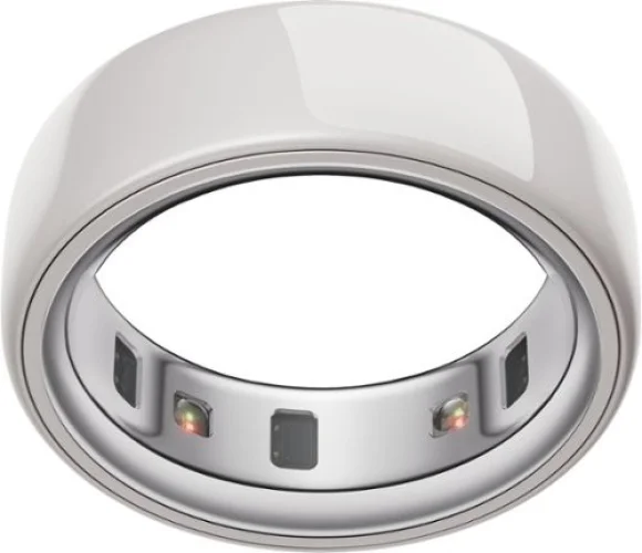Oura - Ring 4 Ceramic - Smart Ring - Size Before You Buy with OR4 Sizing Kit - Size 7 - Cloud - (2025)