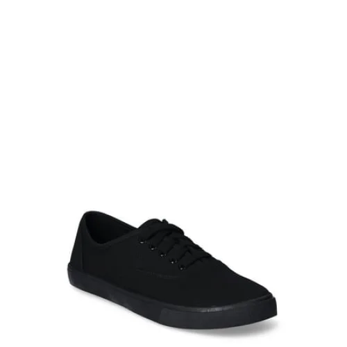 Time and Tru Women's Casual Lace Up Sneakers, Wide Width Available