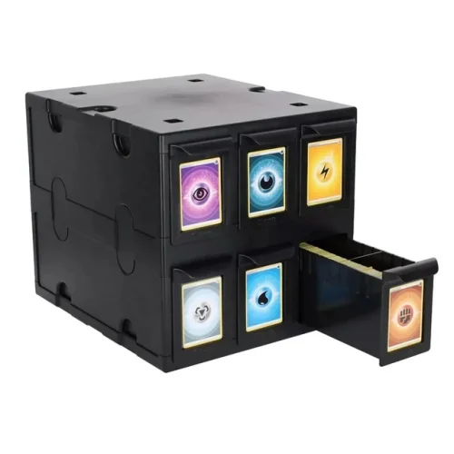2 BCW 6-Drawer Collectible Card Bin Acid Free Plastic Card Catalog Storage Box