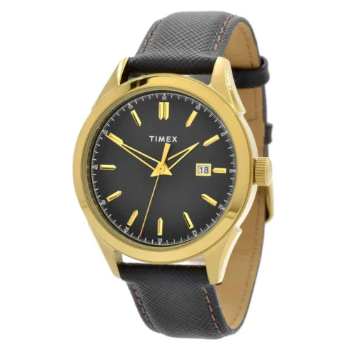 Timex Women's Watch Torrington Quartz Black Dial Leather Strap Date TW2R904009J